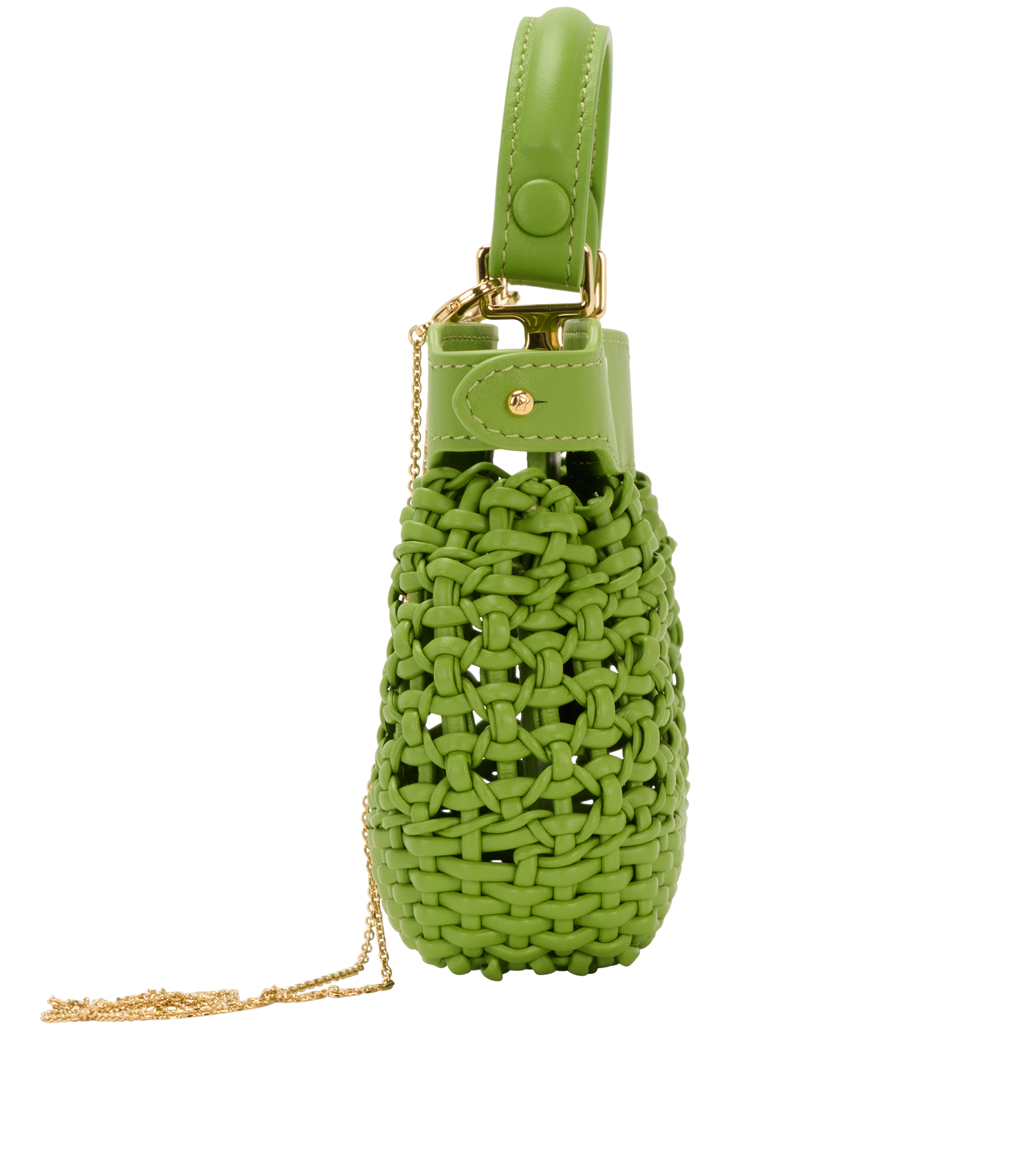Nano Peekaboo, &pound;995, Handbags, Green, Leather, Side view